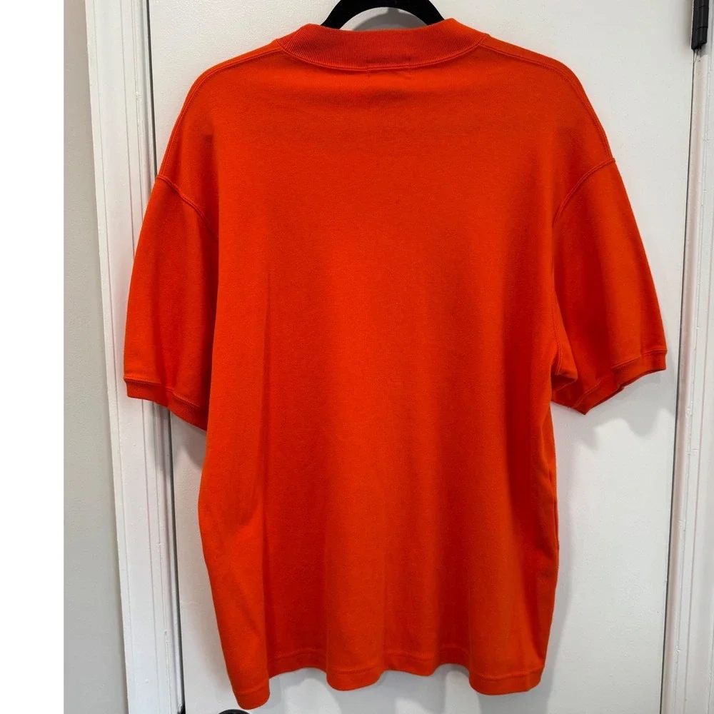 Vintage J. Crew Oarsman Orange Short‎ Sleeve 100% Cotton Mens Large